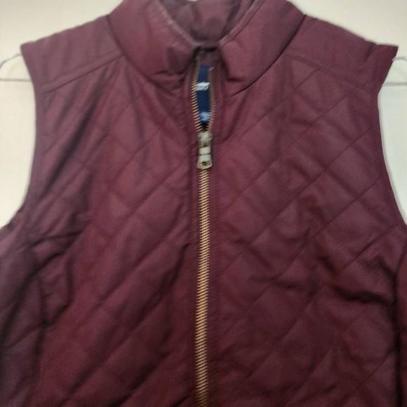 Burgundy Quilted Pattern Vest Basic Edition Size S - Picture 2 of 3